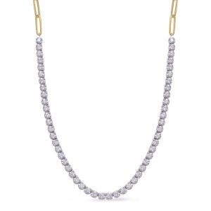Yellow & White Gold Diamond Necklace Yellow & White Gold Diamond Necklace