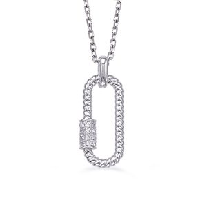 White Gold Diamond Necklace White Gold Diamond Necklace