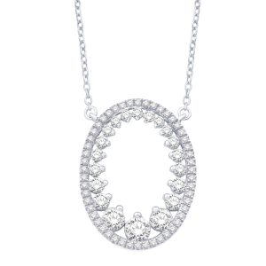 White Gold Diamond Necklace White Gold Diamond Necklace