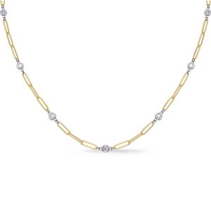 Yellow & White Gold Diamond Necklace