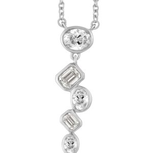 White Gold Diamond Necklace White Gold Diamond Necklace