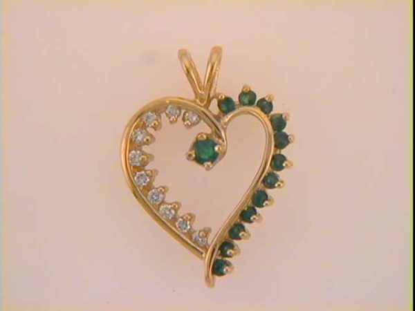Emerald & Diamond  Heart
