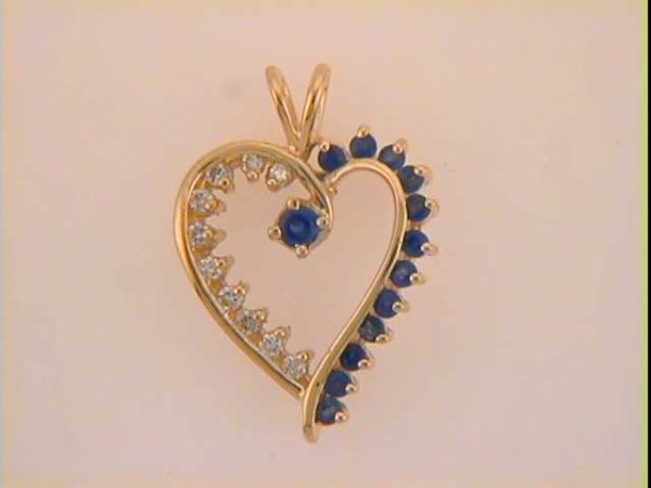 Sapphire & Diamond Pendant     Sapphire