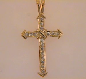 Pave Set Cross