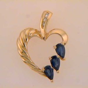 Sapphire & Diamond  Pendant