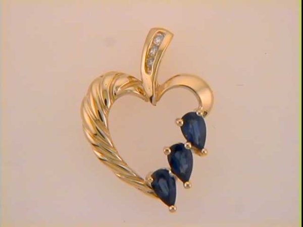 Sapphire & Diamond  Pendant
