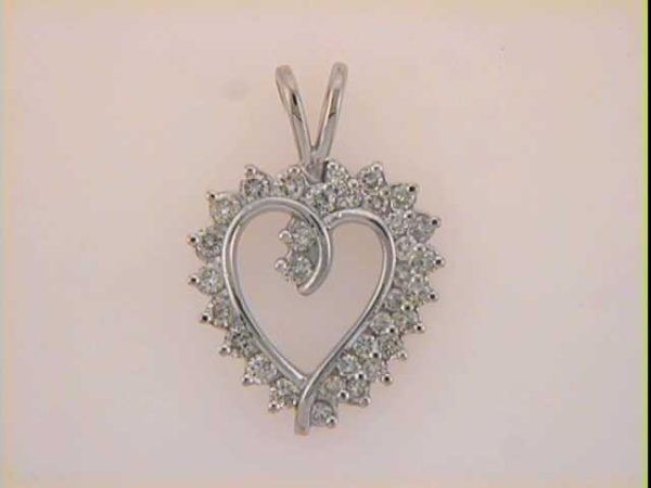 White Gold Diamond Heart
