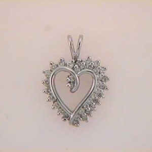 Diamond Heart White Gold
