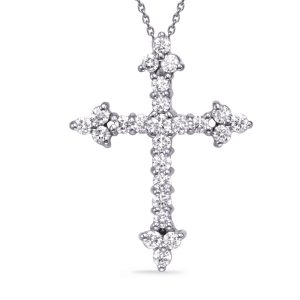 White Gold Diamond Cross White Gold Diamond Cross