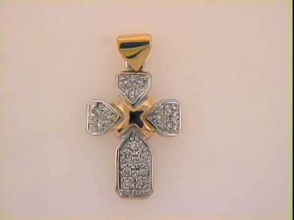 Two Tone Diamond Cross