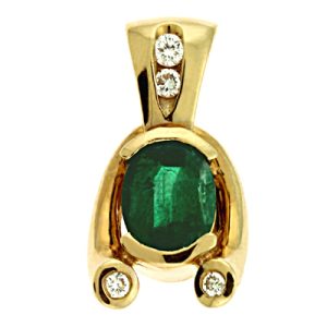 Emerald./diamond Pendant