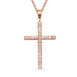 Rose Gold Fishtail Cross