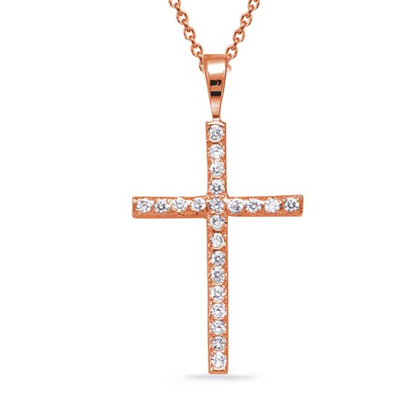 Rose Gold Fishtail Cross