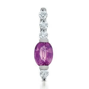 Pink Sapphire & Dia Pendant