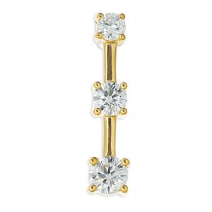 Three Stone Charm Pendant