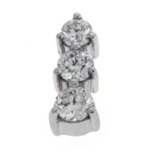 Three Stone Diamond Pendant