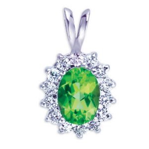 Peridot & Diamond Pendant