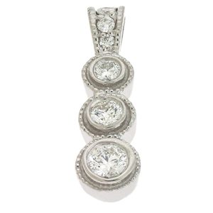 White Gold Diamond Pendant White Gold Diamond Pendant