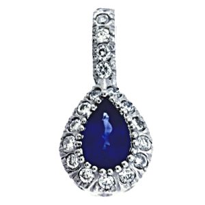 Sapphire./ Diamond Pendant