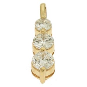 Three Stone Prong Charm Three Stone Prong Charm