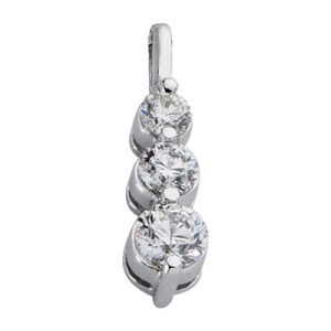 Three Stone Prong Charm Three Stone Prong Charm