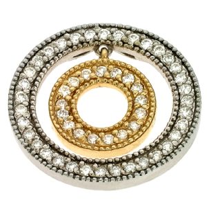 Yellow & White Gold Diamond Pendant