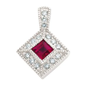 Ruby & Diamond Pendant