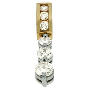 Yellow & White Gold Diamond Pendant