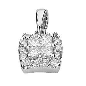 White Gold Diamond Penadnt