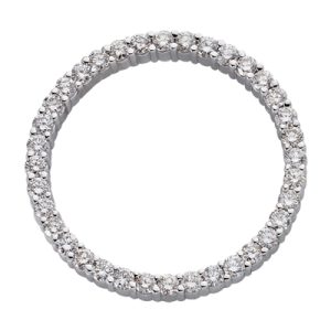 White Gold Circle Diamond Pendant