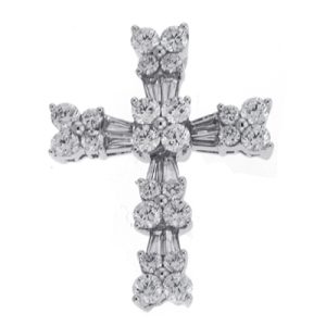 White Gold Cross Pendant