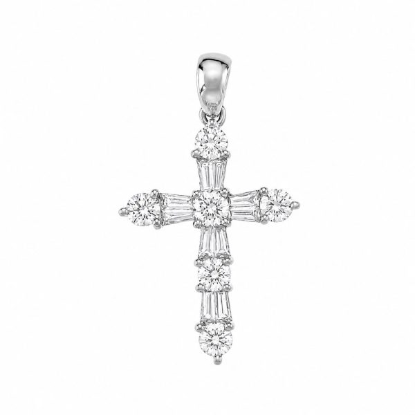 White Gold Cross Pendant