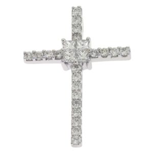 White Gold Cross Pendant