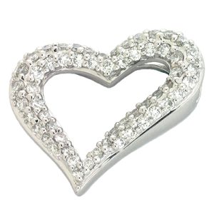 White Gold Heart Pendant