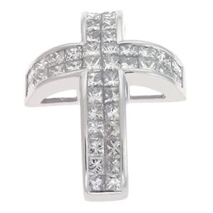 White Gold Cross Pendant