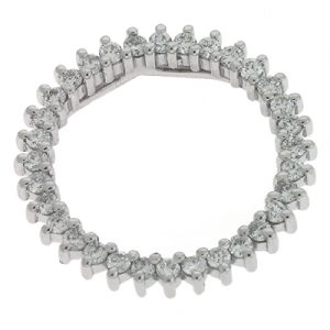 White Gold Three Prong Circle