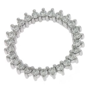 White Gold Three Prong Circle