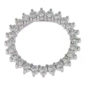 White Gold Three Prong Circle
