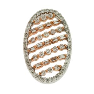 Rose & White Gold Diamond Pendant