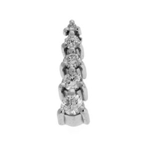 White Gold Journey Charm