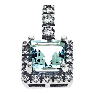 Aquamarine & Diamond Pendant