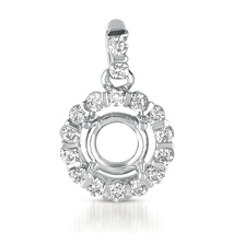 Diamond Pendant For .20ct Round Stone Diamond Pendant For .20ct Round Stone