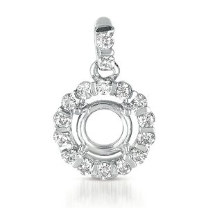Diamond Pendant For 1/2ct Round Stone