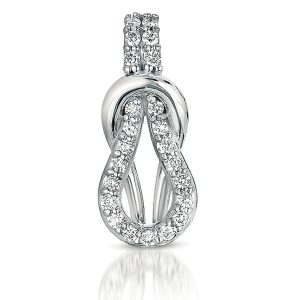 White Gold Love Knot Charm