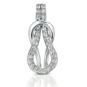 White Gold Love Knot Charm