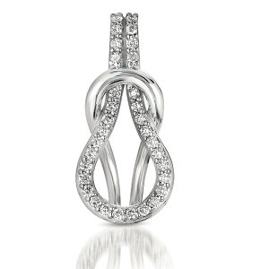 White Gold Love Knot Charm