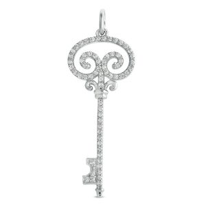 White Gold Key Charm 46mm