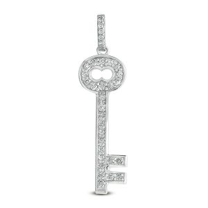 White Gold Key Charm 28mm White Gold Key Charm 28mm