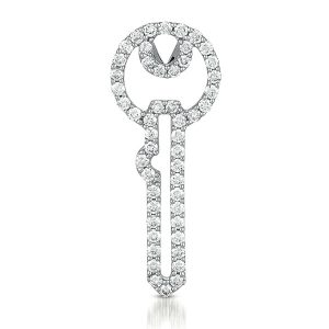 White Gold Key Charm 30mm White Gold Key Charm 30mm