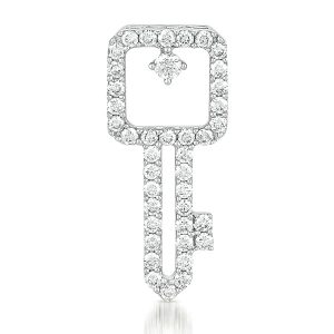 White Gold Key Charm